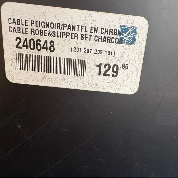 Cable Knit Robe and Slipper Set - Gift Box BNIB - Picture 3 of 3